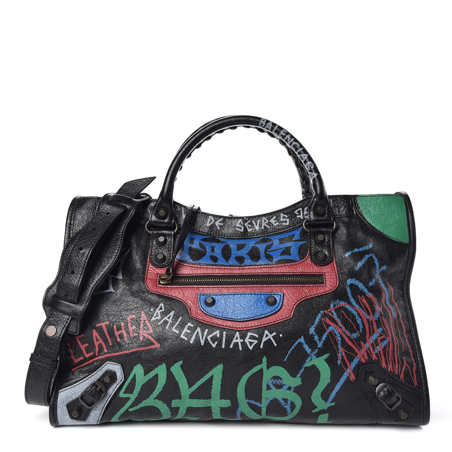 Agneau Graffiti All Over Classic Hardware City Black Vert Rouge