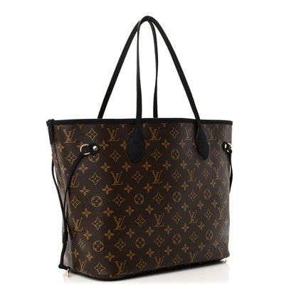 Louis Vuitton Monogram Calfskin Neo Neverfull Inside Out MM Black 6 of 17
