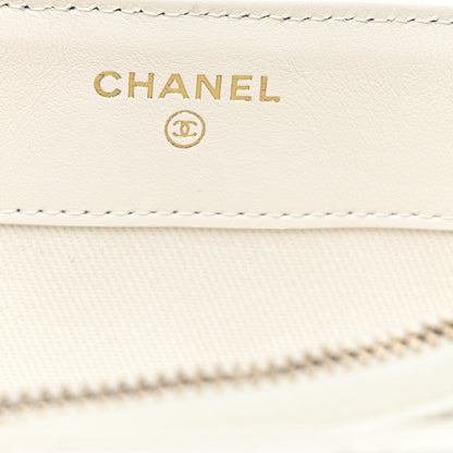 Chanel Caviar Quilted Business Affinity Phone Holder With Chain White 9 of 13
