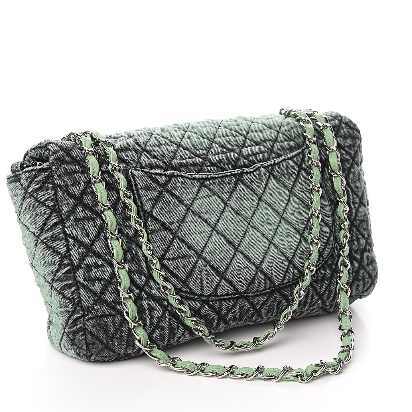 Denim Quilted Denimpression Flap Green Black