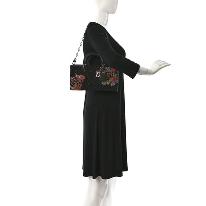 Christian Dior Embroidered Beaded Floral Lady D-Joy Black Multicolor 2 of 11