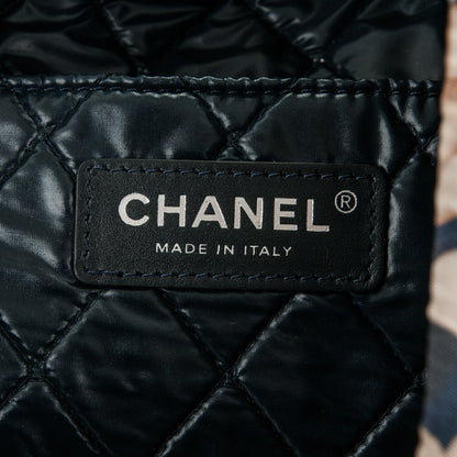 Chanel Nylon Cat Emoticon Tote Navy Gold 6 of 8