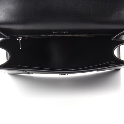 Balenciaga Grained Calfskin Medium Hourglass Top Handle Bag Black 5 of 9