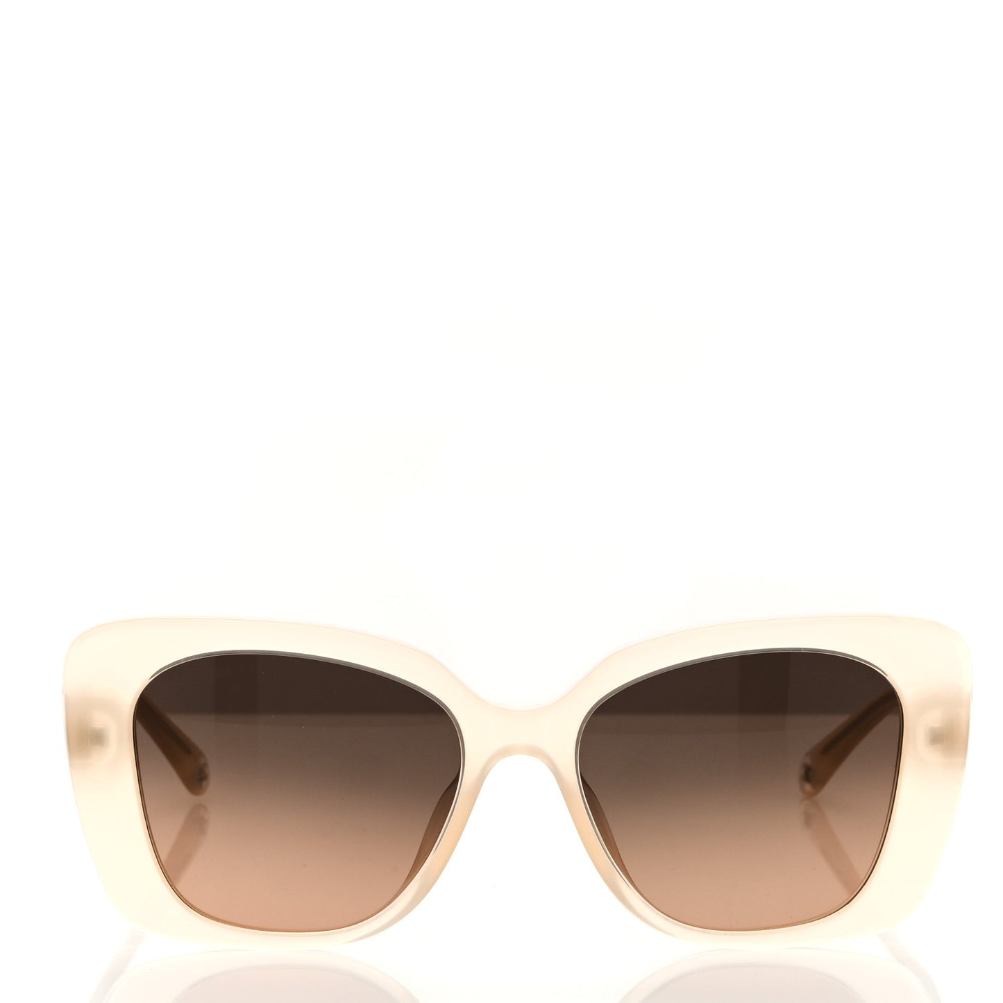 Acetate Rectangle Sunglasses 5504 Beige