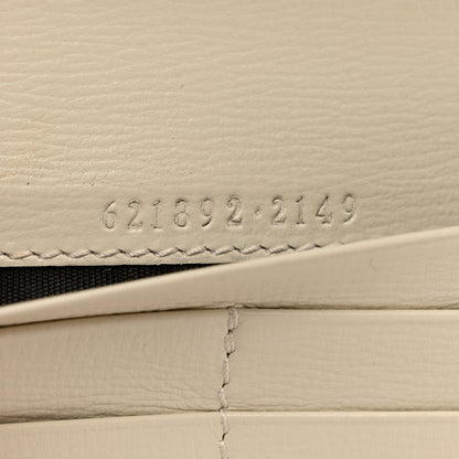 Gucci GG Supreme Monogram Azalea Calfskin Horsebit 1955 Wallet On Chain Beige Ebony Mystic White 7 of 11