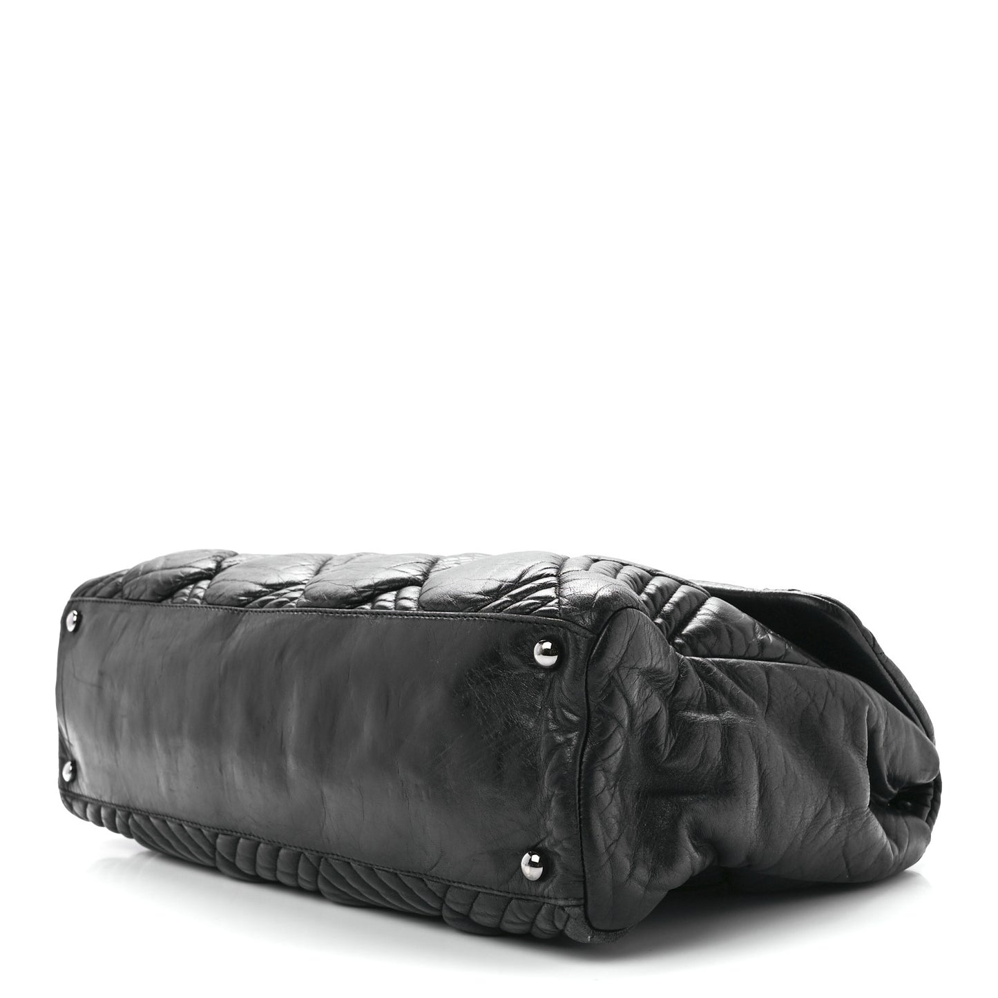 Lambskin In and Out XL Maxi Flap Black
