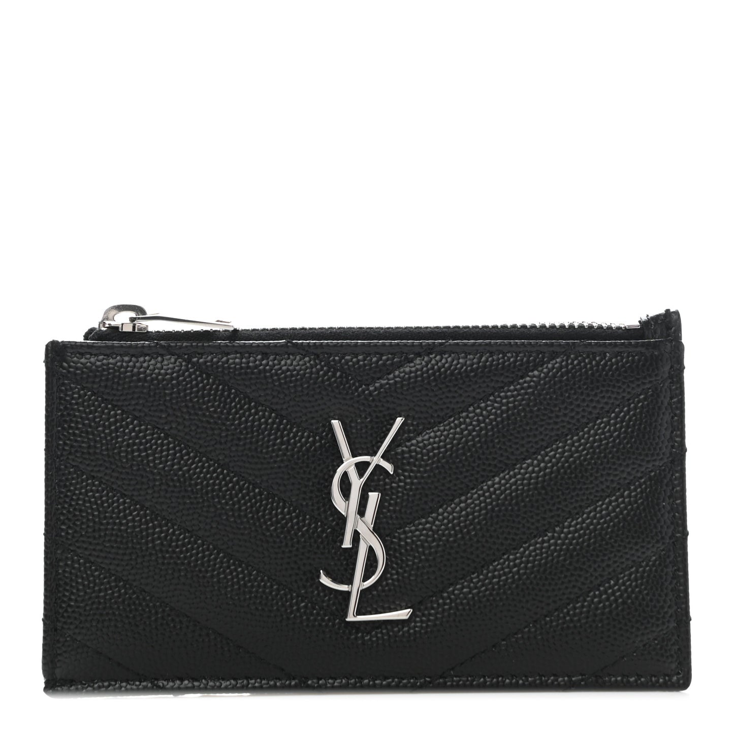 Monogram Grain de Poudre 5 Fragments Zip Pouch Card Holder Black