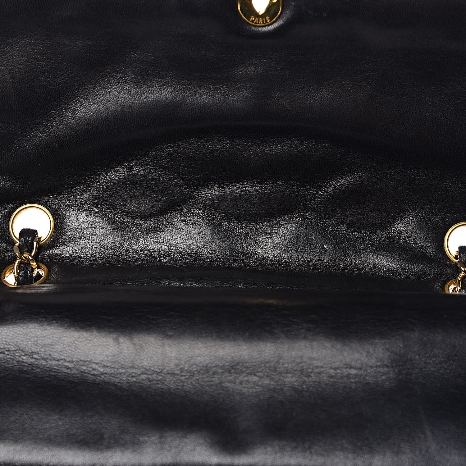 Chanel Lambskin Quilted Medium Double Flap Bag Black 16 of 17