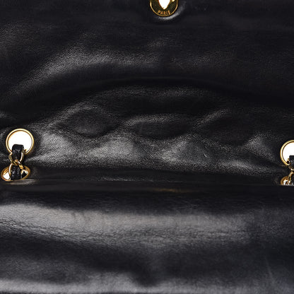 Chanel Lambskin Quilted Medium Double Flap Bag Black 16 of 17