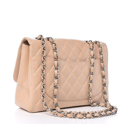 Chanel Caviar Quilted Jumbo Single Flap Beige Clair 3 of 24