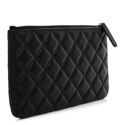 Chanel Lambskin Quilted Crystal Star Cosmetic Case Black 3 of 8