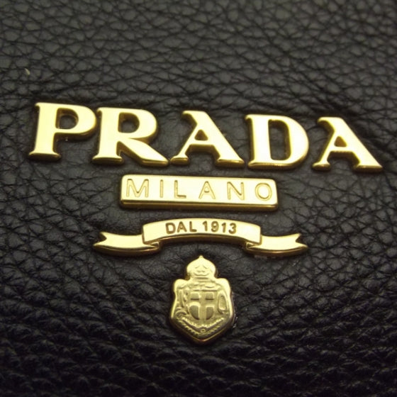 Prada Vitello Daino Shoulder Bag Black 6 of 10
