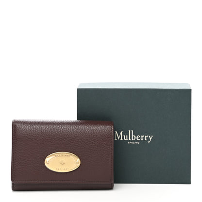 Mulberry Small Classic Grain Medium Plaque French Purse Wallet Oxblood 8 of 8