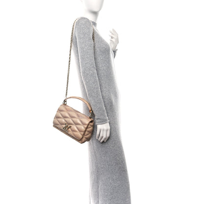 Louis Vuitton Lambskin Malletage Top Handle GO-14 MM Beige Rose 2 of 9