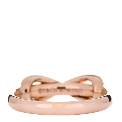 Tiffany 18K Rose Gold Diamond Infinity Ring 45 3.25 3 of 4