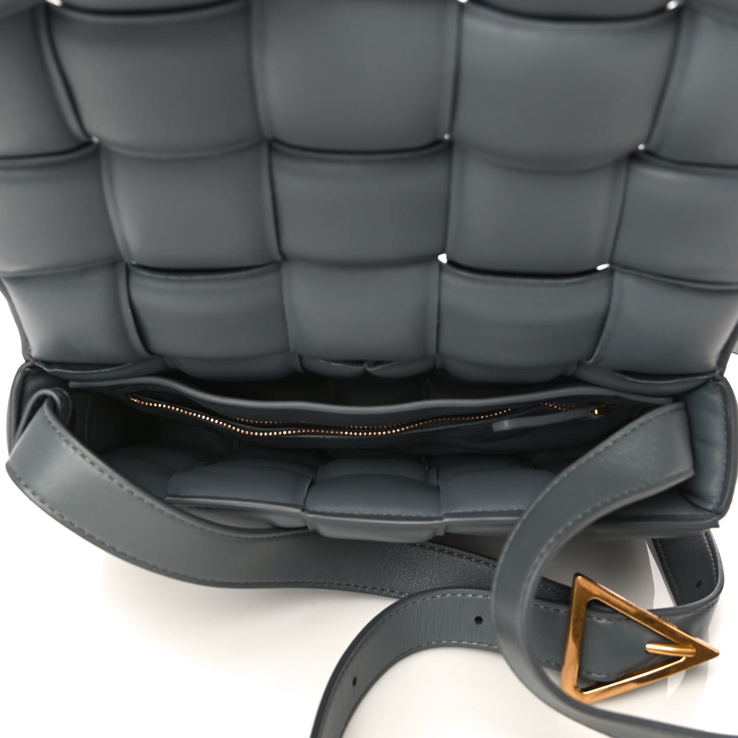 Nappa Maxi Intreccio Padded Cassette Crossbody Bag Thunder