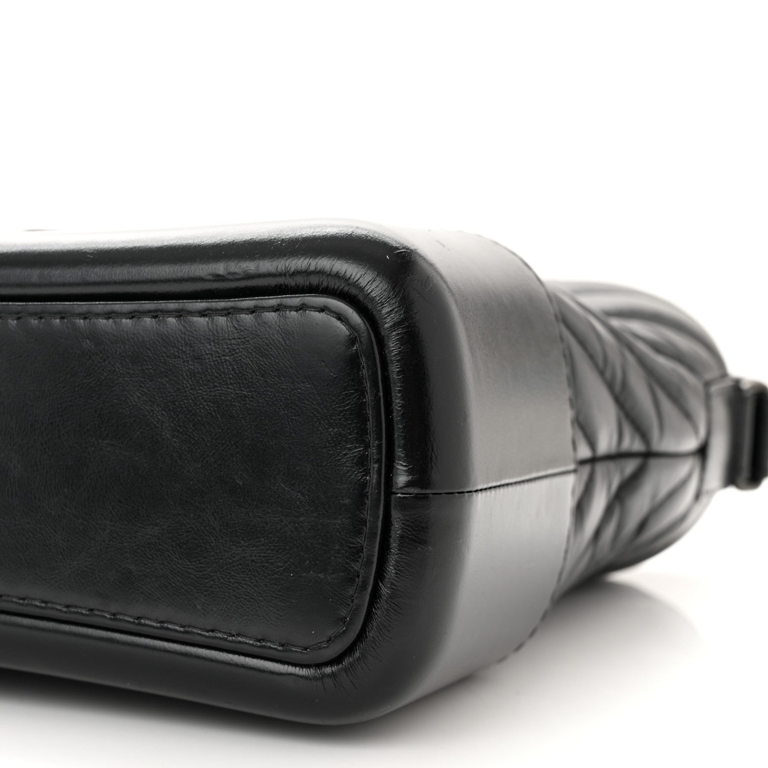 Chanel Aged Calfskin Chevron Quilted Medium Gabrielle Hobo So Black 10 of 12