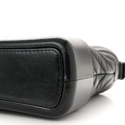 Chanel Aged Calfskin Chevron Quilted Medium Gabrielle Hobo So Black 10 of 12