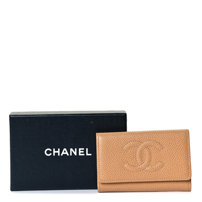 Chanel Caviar Timeless CC 6 Key Holder Case Beige 10 of 10