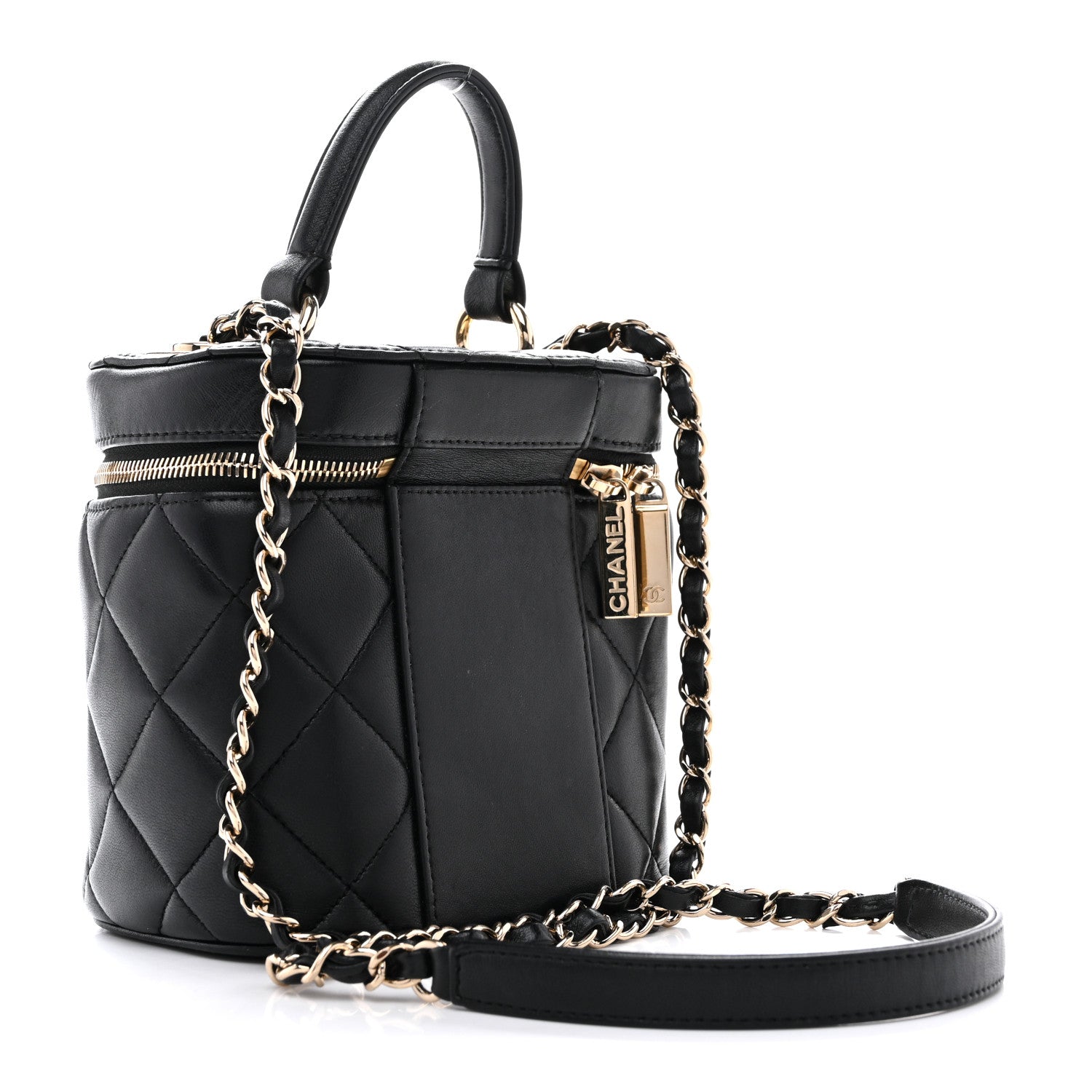 Chanel Lambskin Quilted Trendy Vanity Case Black 1880301 Chanel Lambskin Quilted Trendy Vanity Case Black 1880301