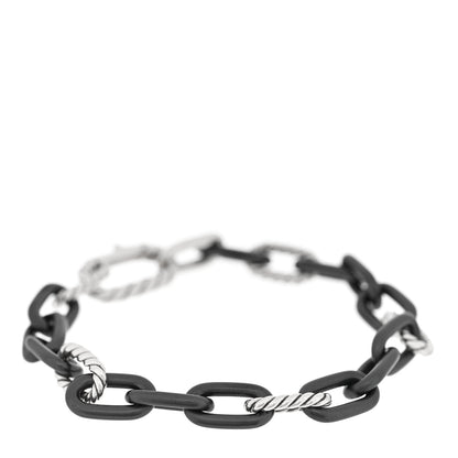 David Yurman Black Titanium Sterling Silver 8.5mm Madison Chain Bracelet 1 of 3