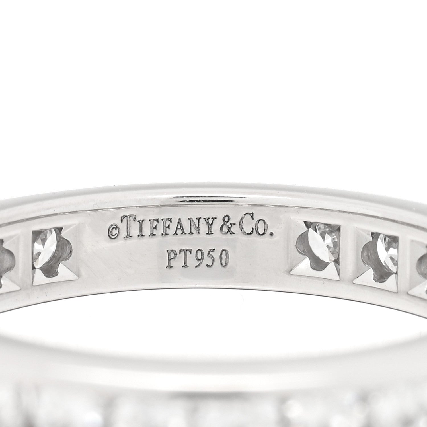 Tiffany Platinum Diamond 3mm Wedding Band Ring 50 5.25 4 of 4