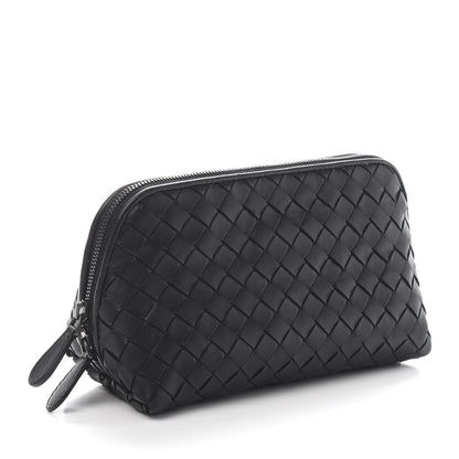 Bottega Veneta Nappa Intrecciato Cosmetic Case Black 3 of 10