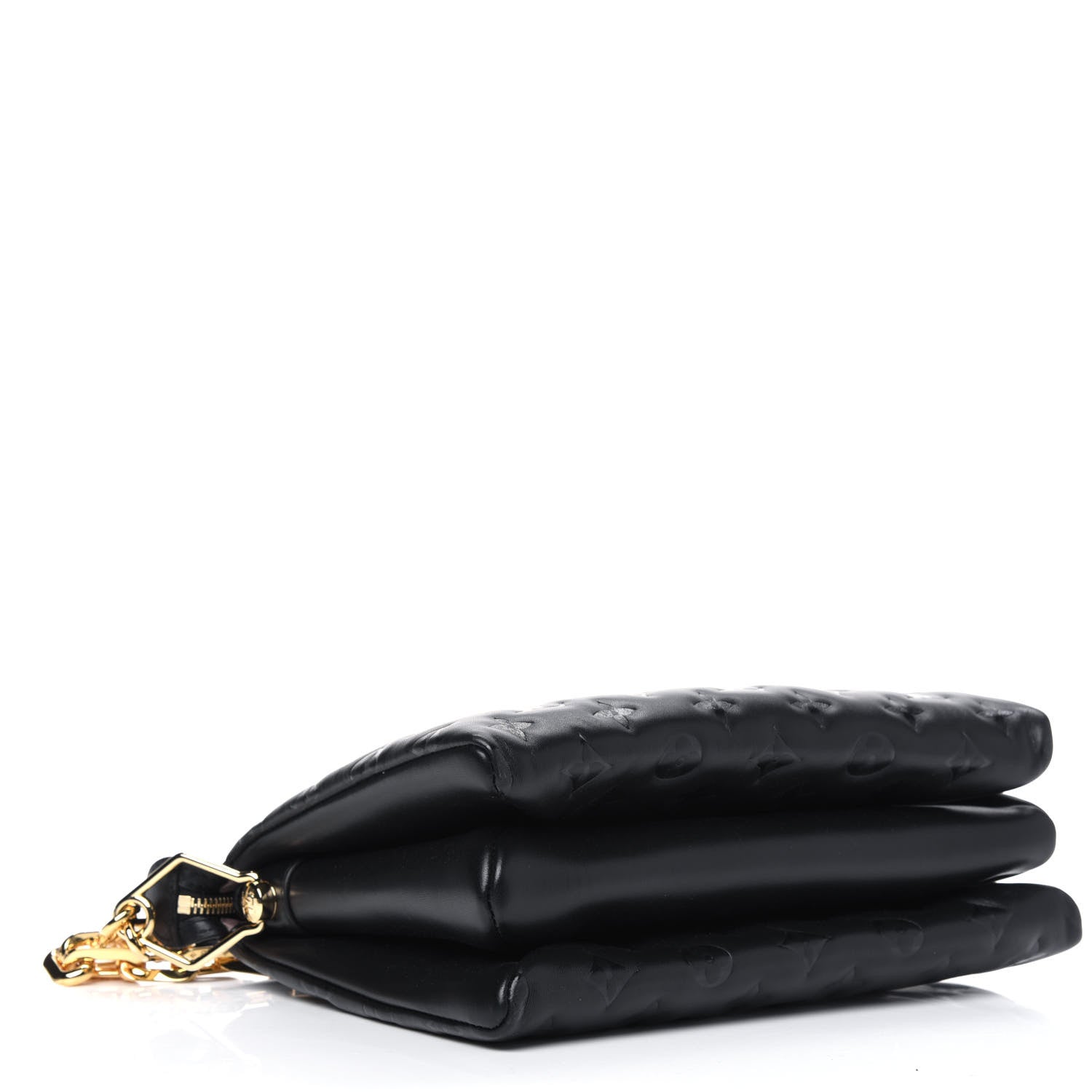 Louis Vuitton Lambskin Embossed Monogram Coussin PM Black 3 of 4