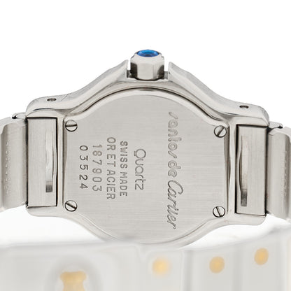 Cartier Stainless Steel 18K Yellow Gold 25mm Santos Octagon Quartz Watch 4 of 4