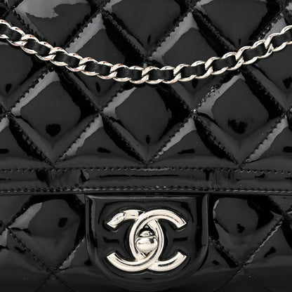 Chanel Patent Quilted Small Coco Shine Flap Black 8 of 11