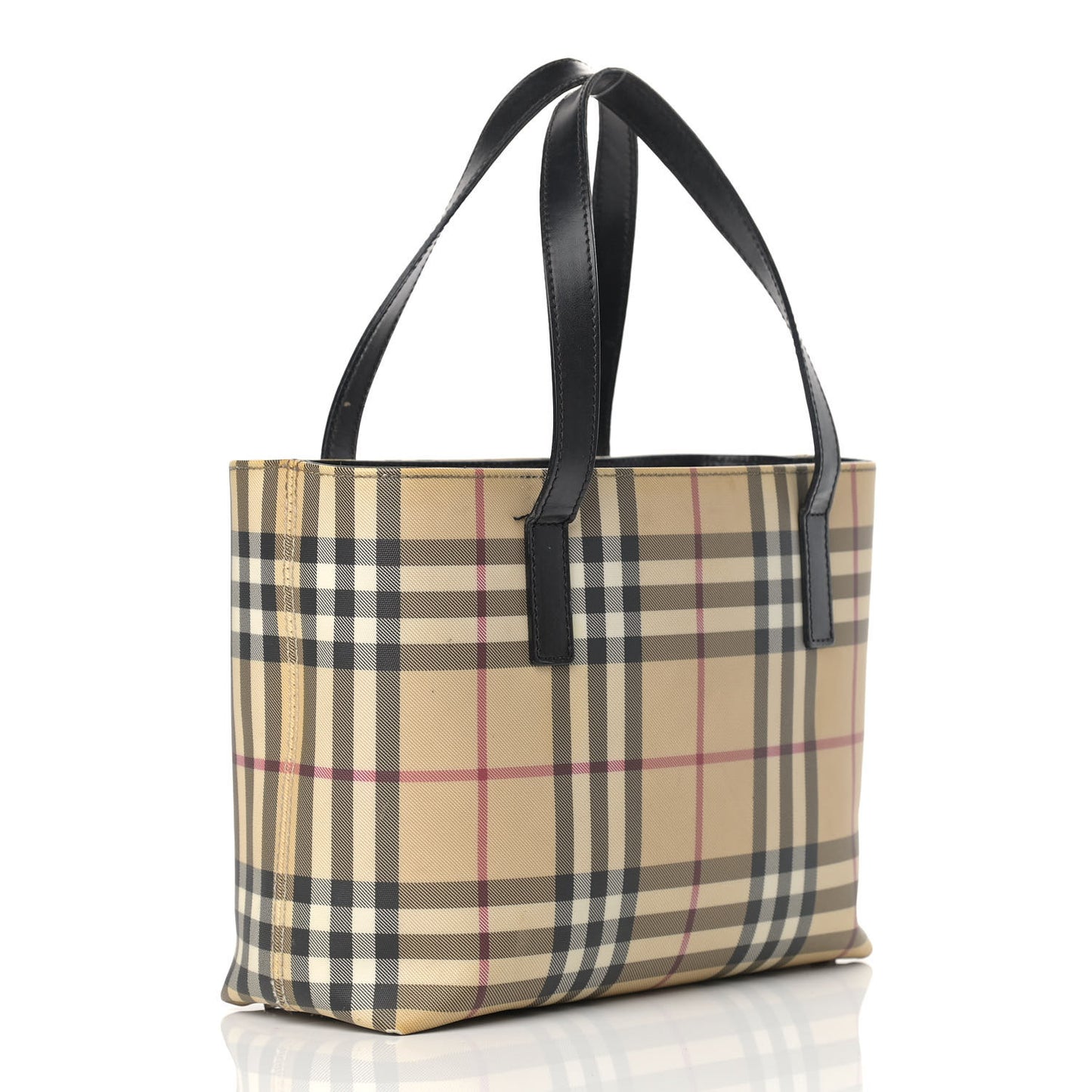 House Check Small Tote Black