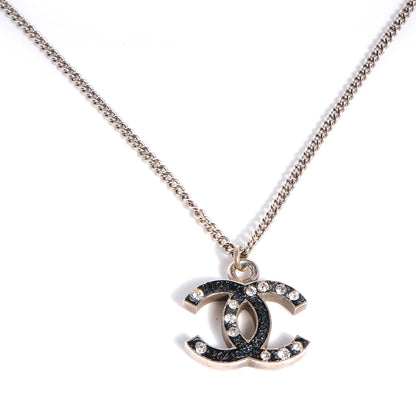 Chanel Glitter CC Crystal Necklace Black 1 of 6