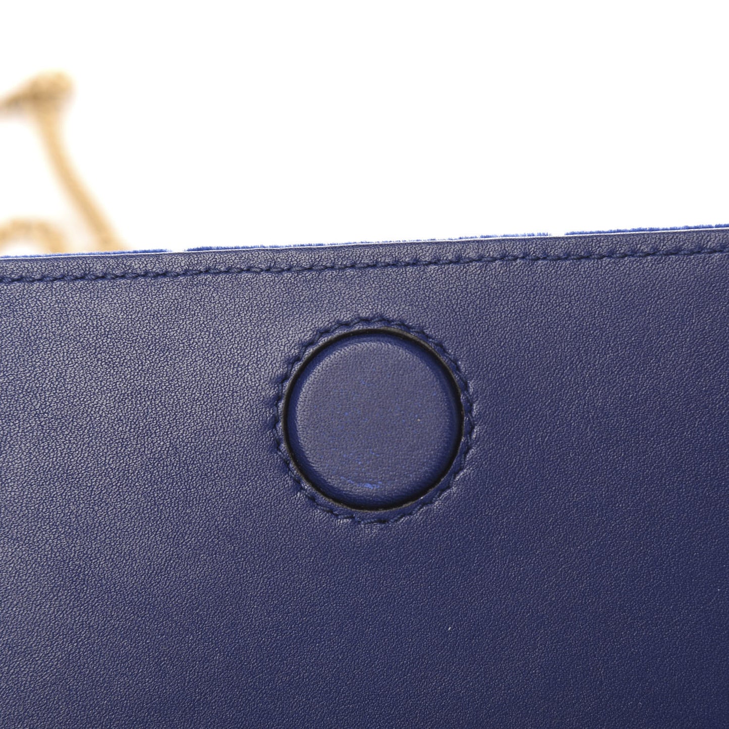 Velvet Matelasse GG Marmont Mini Bag Cobalt Blue