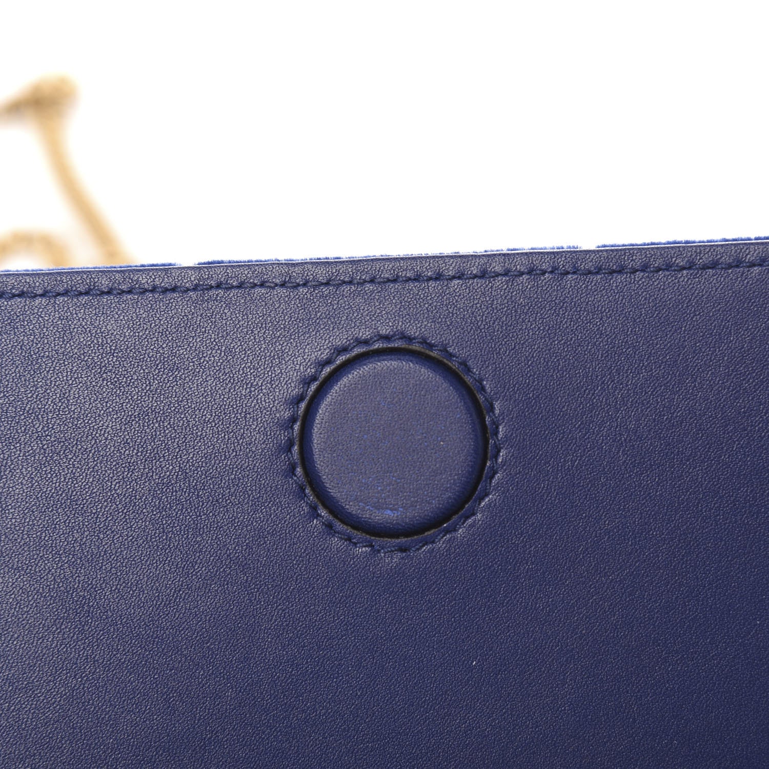 Gucci Velvet Matelasse GG Marmont Mini Bag Cobalt Blue 8 of 11