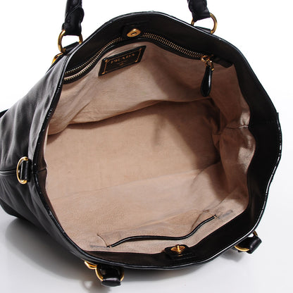 Prada Soft Calf Tote Nero Black 5 of 9