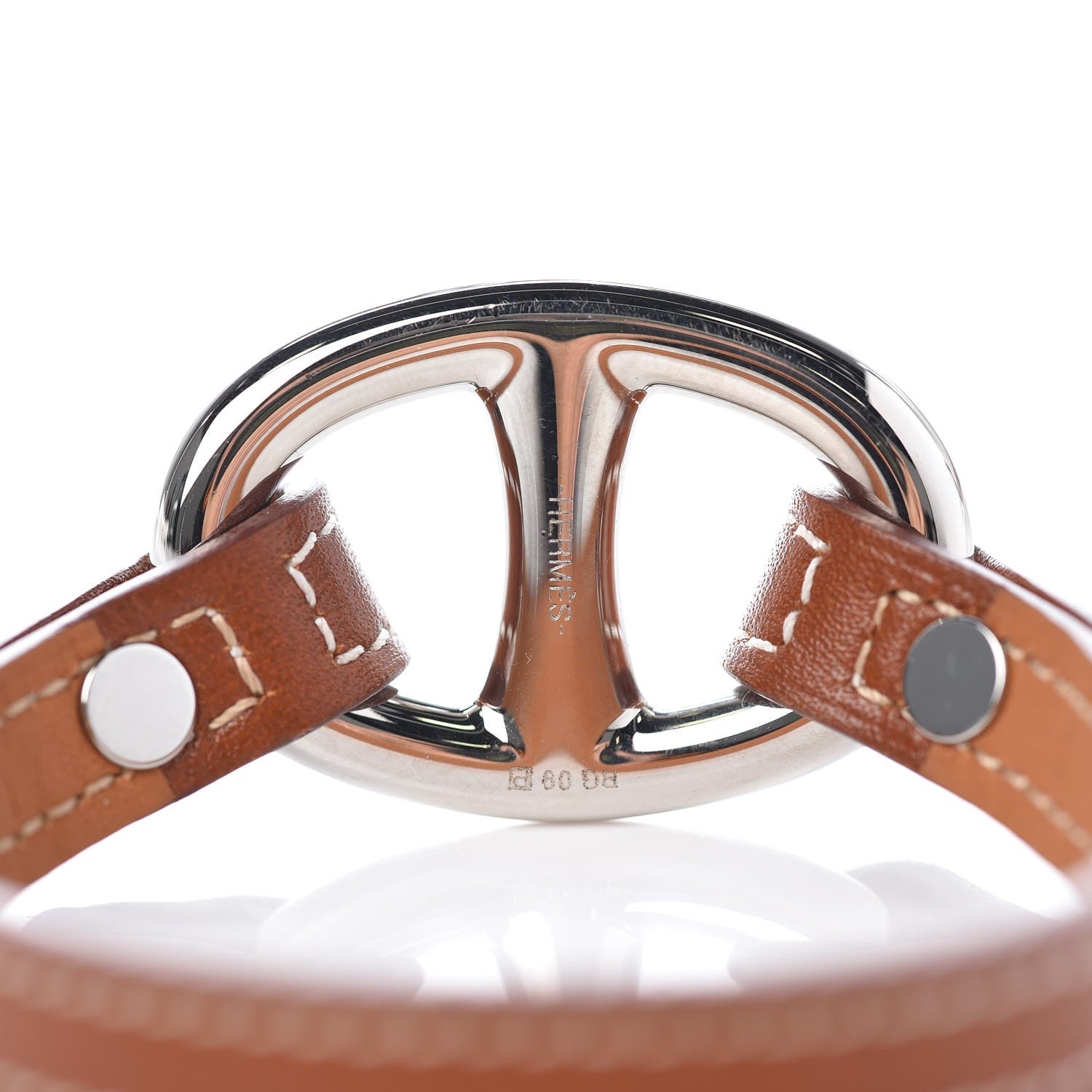 Hermes Natural Tadelakt Granville Bracelet L Fauve 7 of 7