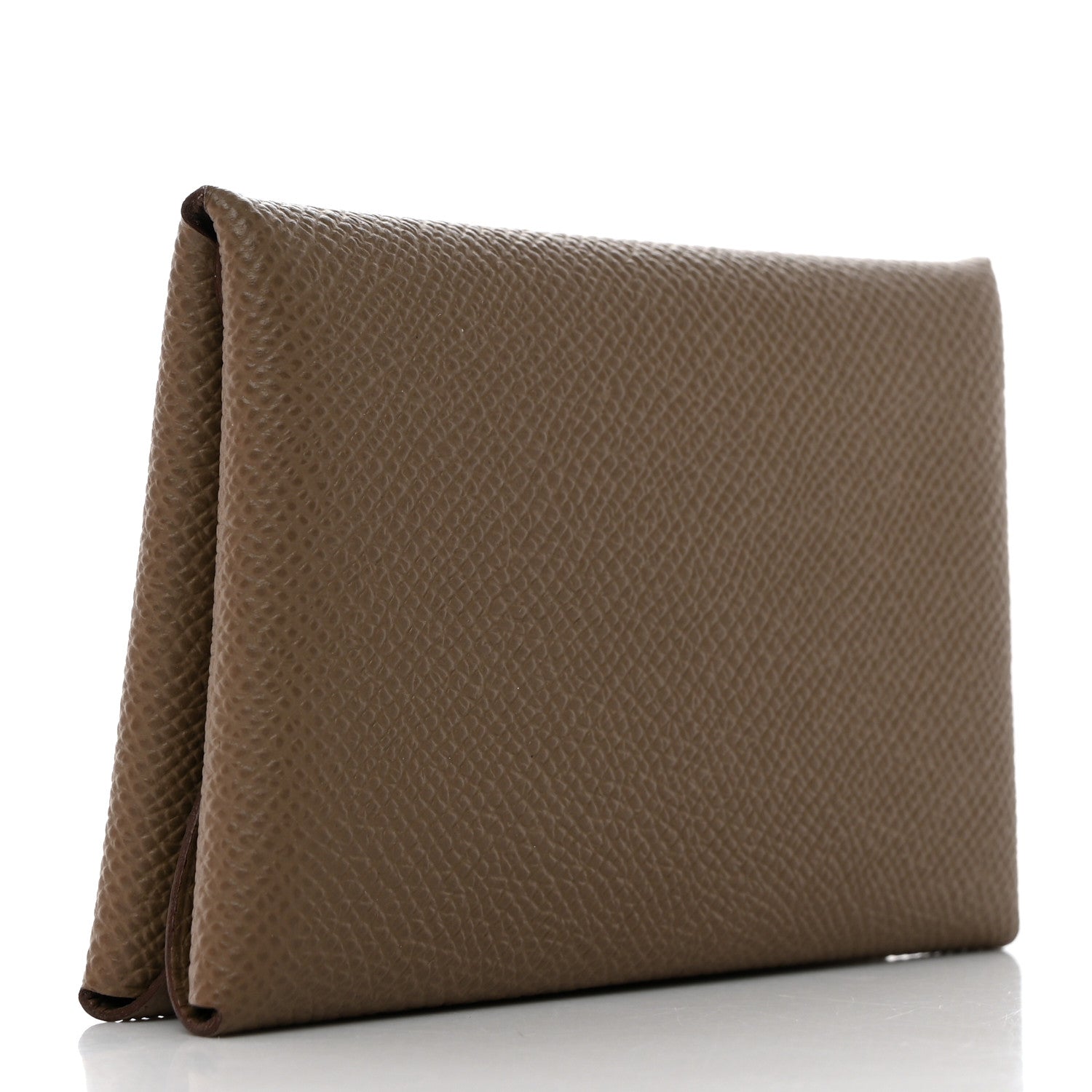 Hermes Epsom Calvi Duo Card Case Etoupe 3 of 8