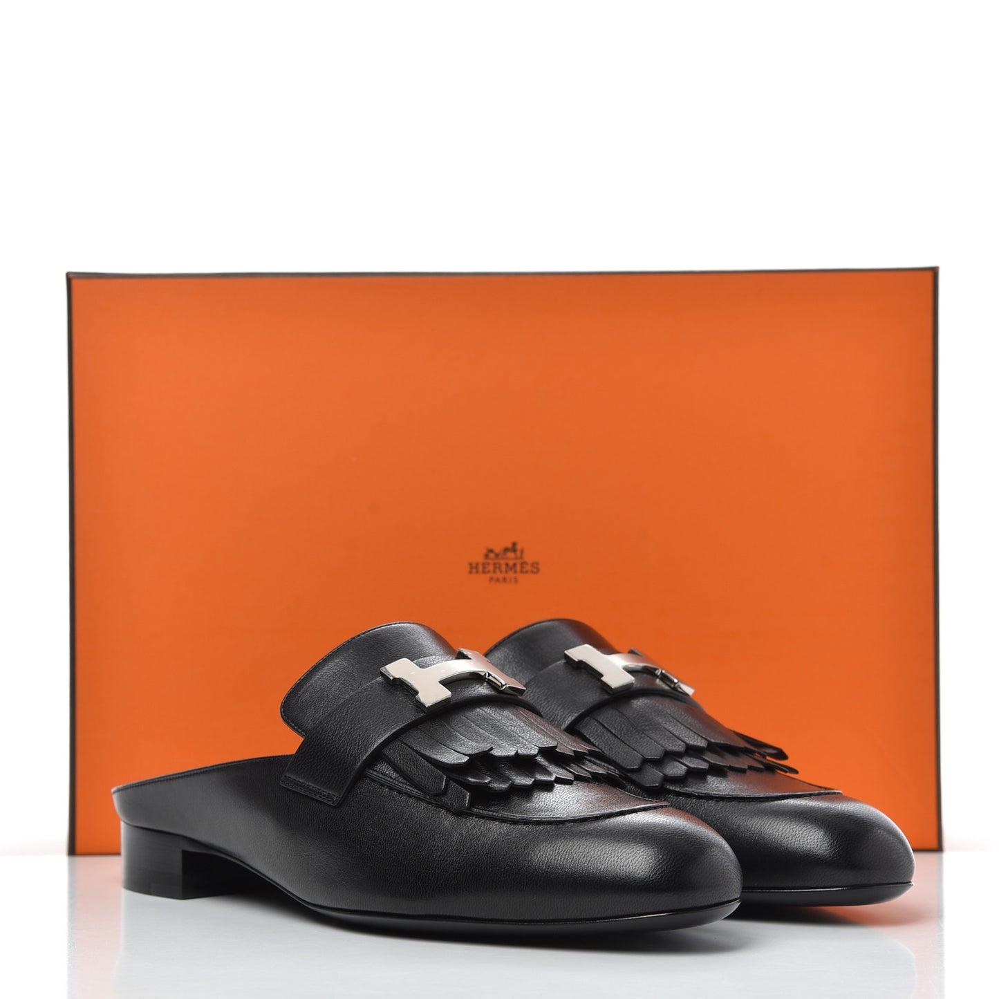 Goatskin Rivoli Mules 37.5 Black
