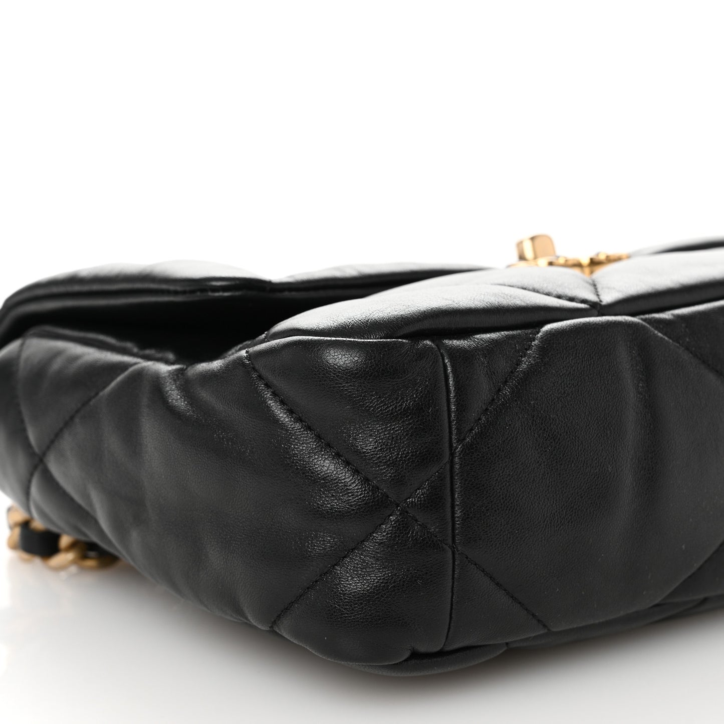 Lambskin Quilted Medium Chanel 19 Flap Black