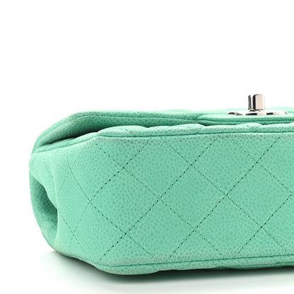 Chanel Iridescent Caviar Quilted Mini Rectangular Flap Green 8 of 10