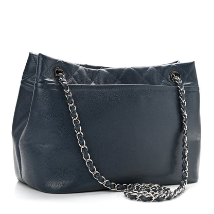Chanel Caviar Timeless CC Soft Tote Navy Blue 3 of 10