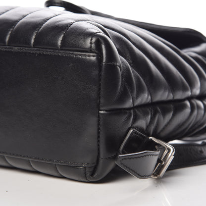 Saint Laurent Calfskin Y Quilted Monogram Small Loulou Backpack Black 11 of 13