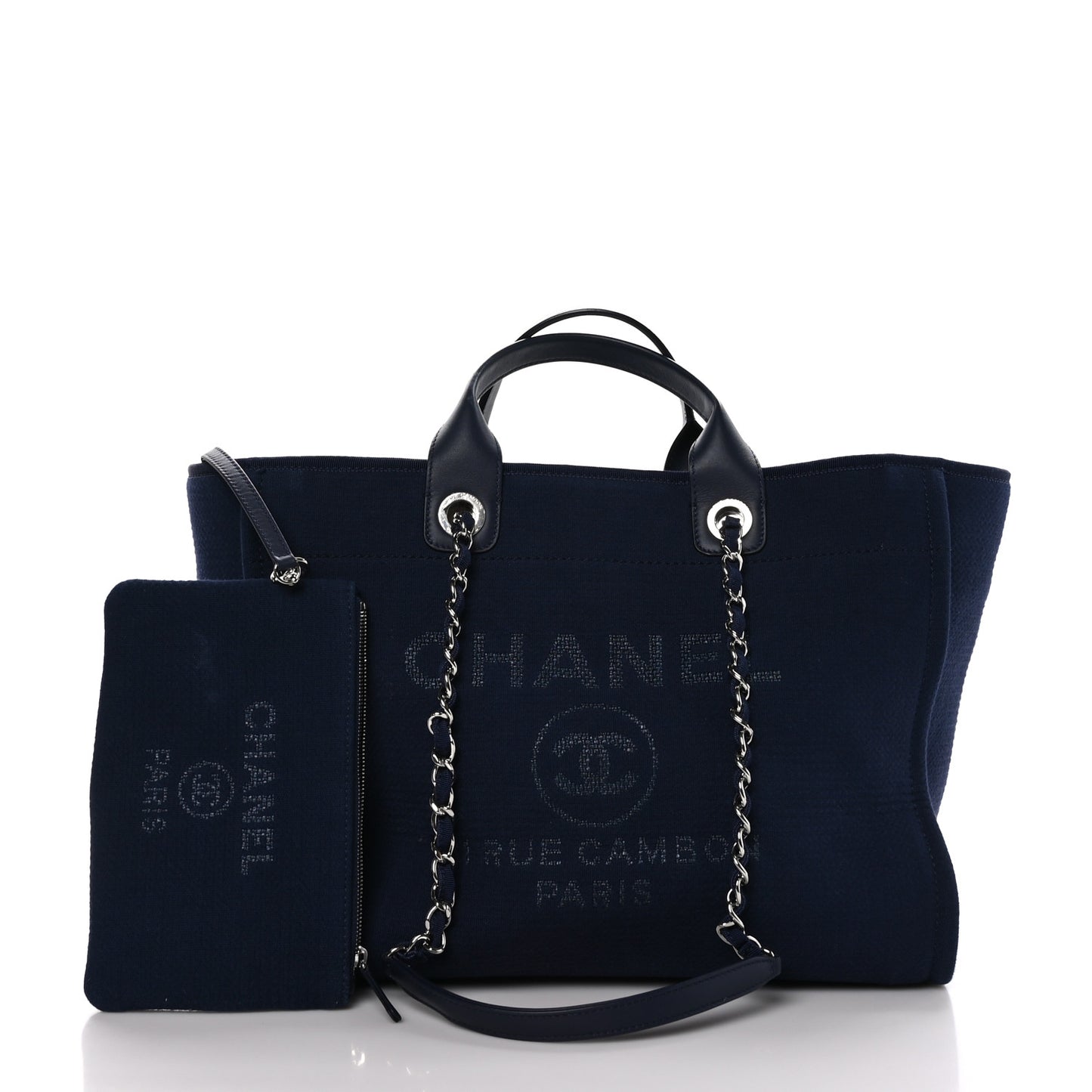 Mixed Fibers Medium Deauville Tote Navy