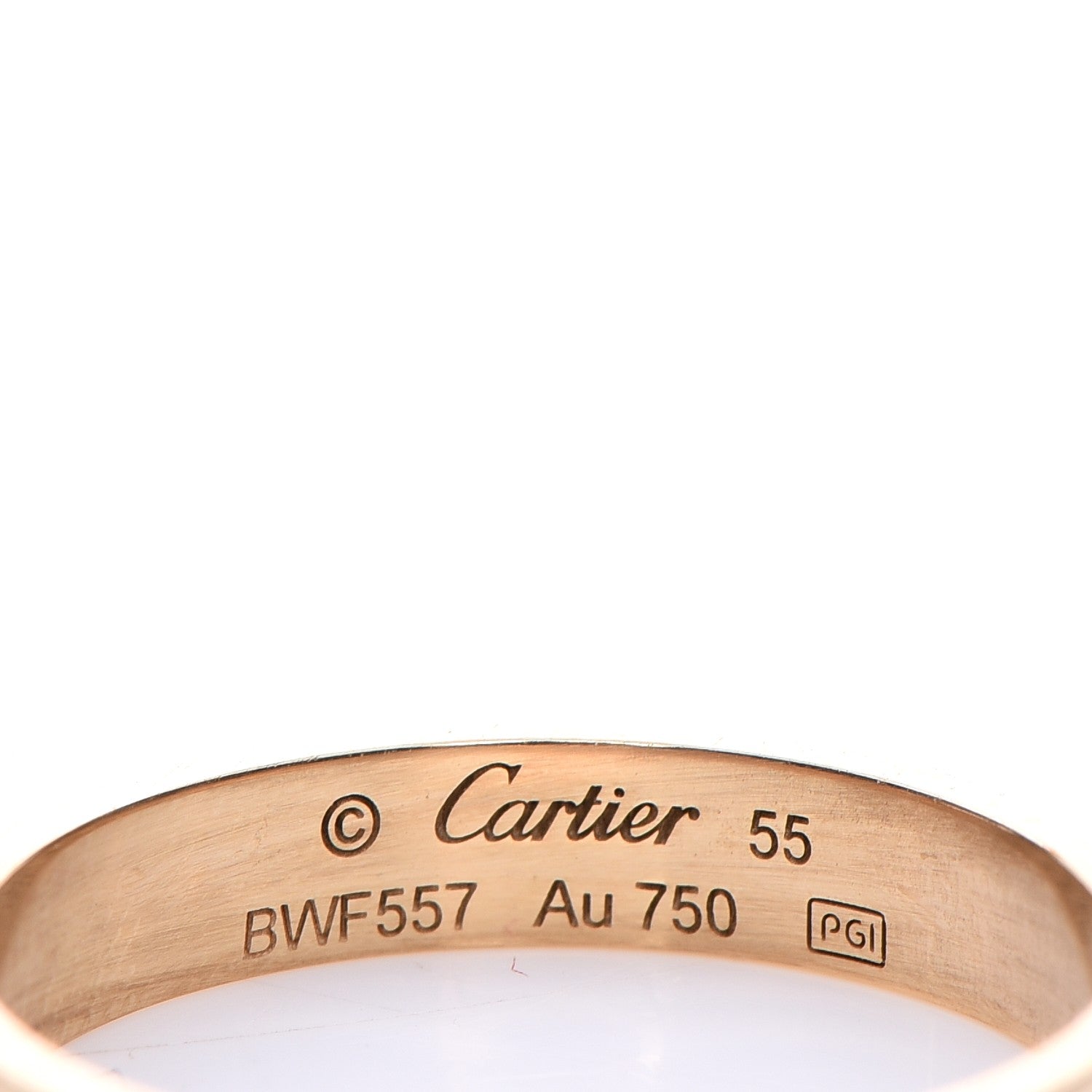Cartier 18K Yellow Gold 3.5mm LOVE Wedding Band Ring 55 7.25 4 of 6