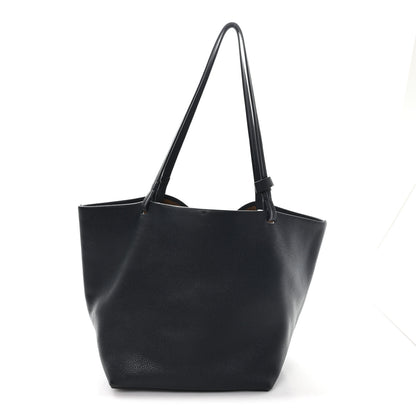 The Row Grained Calfskin Park Tote Three Navy 1 of 11