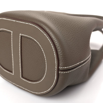 Hermes Taurillon Clemence Swift In-The-Loop 18 Bag Etoupe 8 of 9