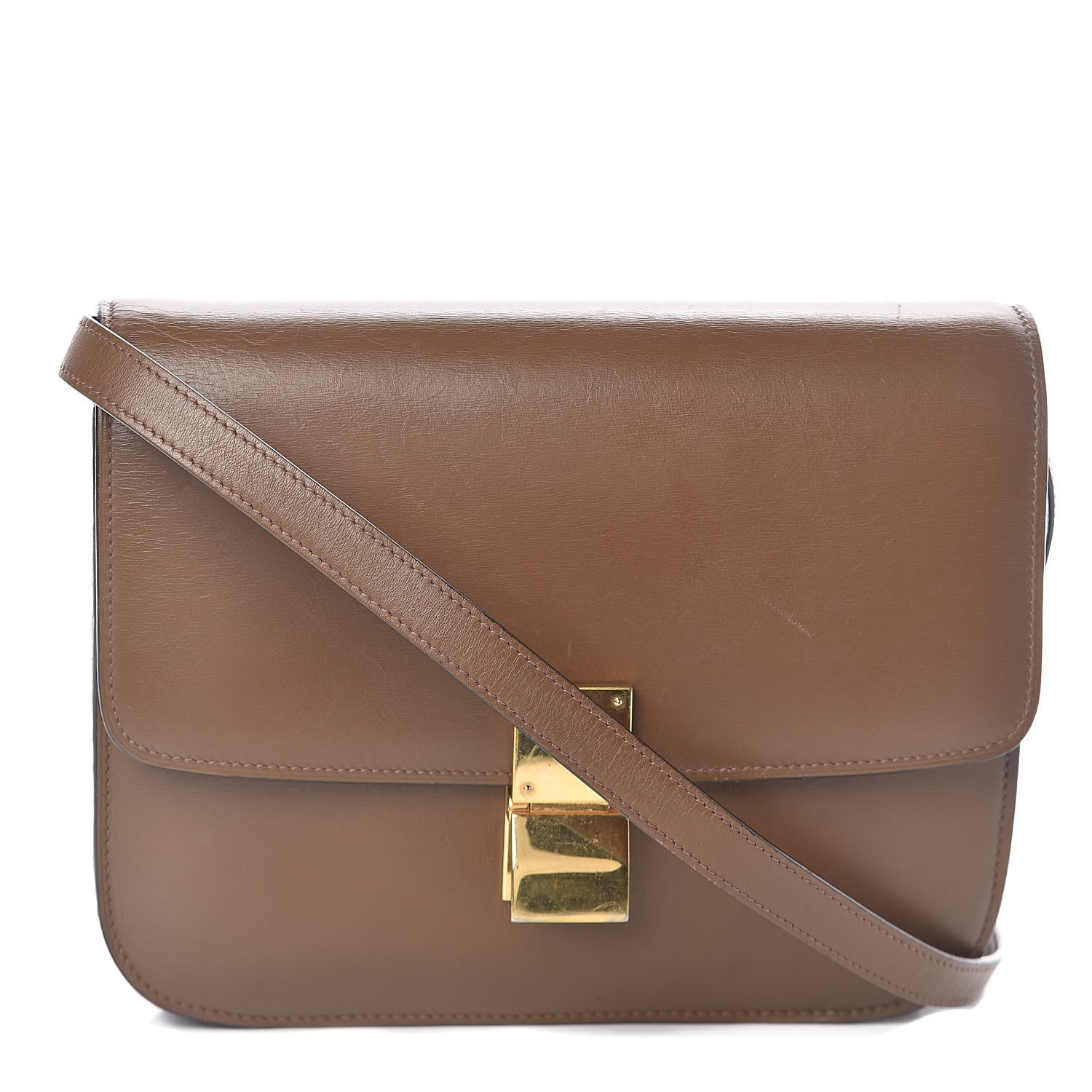 Celine Box Calfskin Medium Classic Box Flap Bag Camel 1 of 9