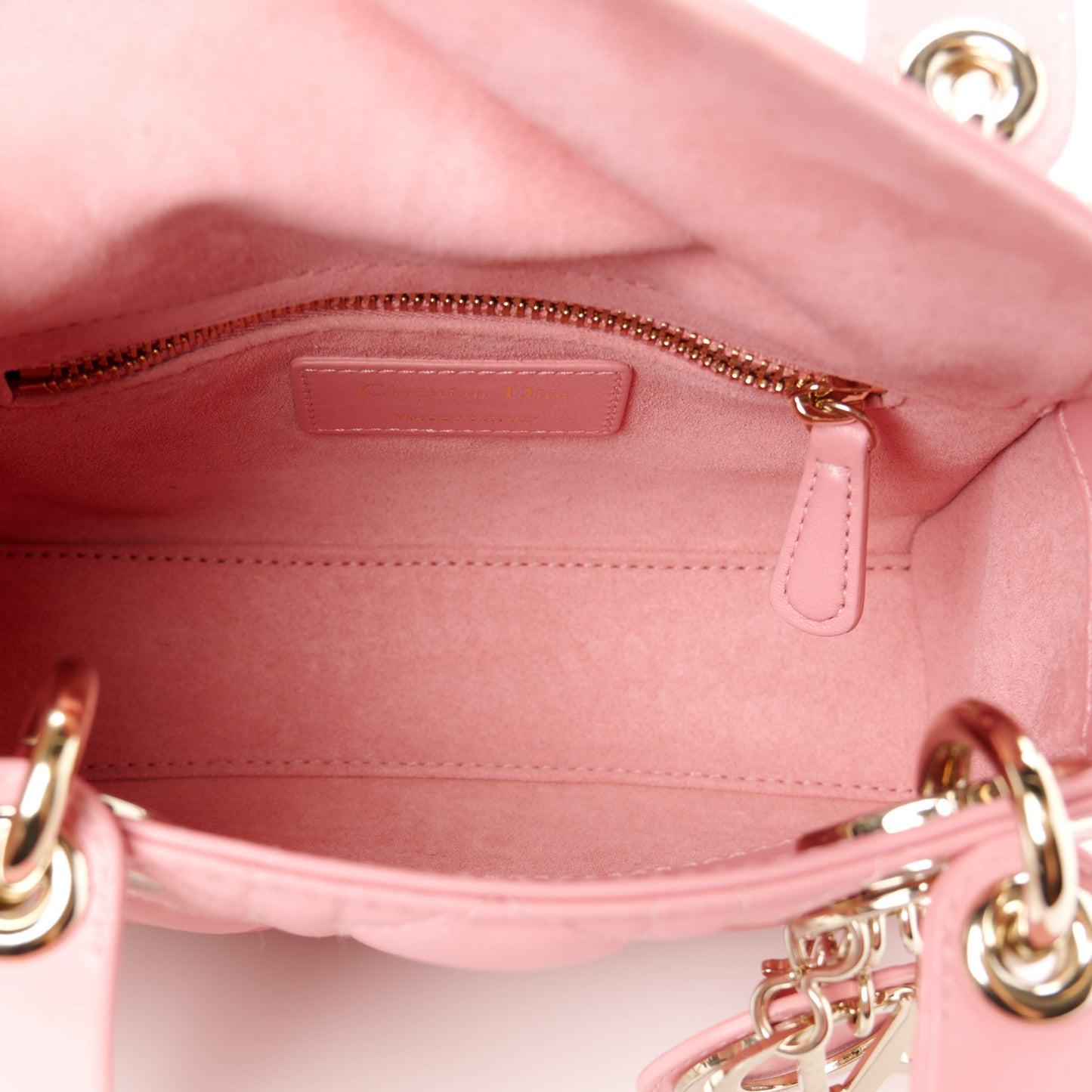 Lambskin Cannage Mini Lady Dior Light Pink