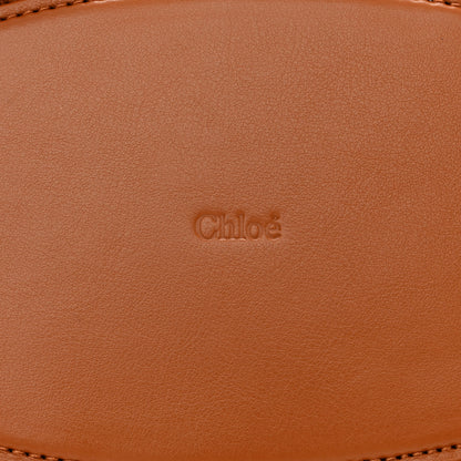Chloe Raffia Smooth Calfskin Medium Sense Basket Caramel 6 of 12