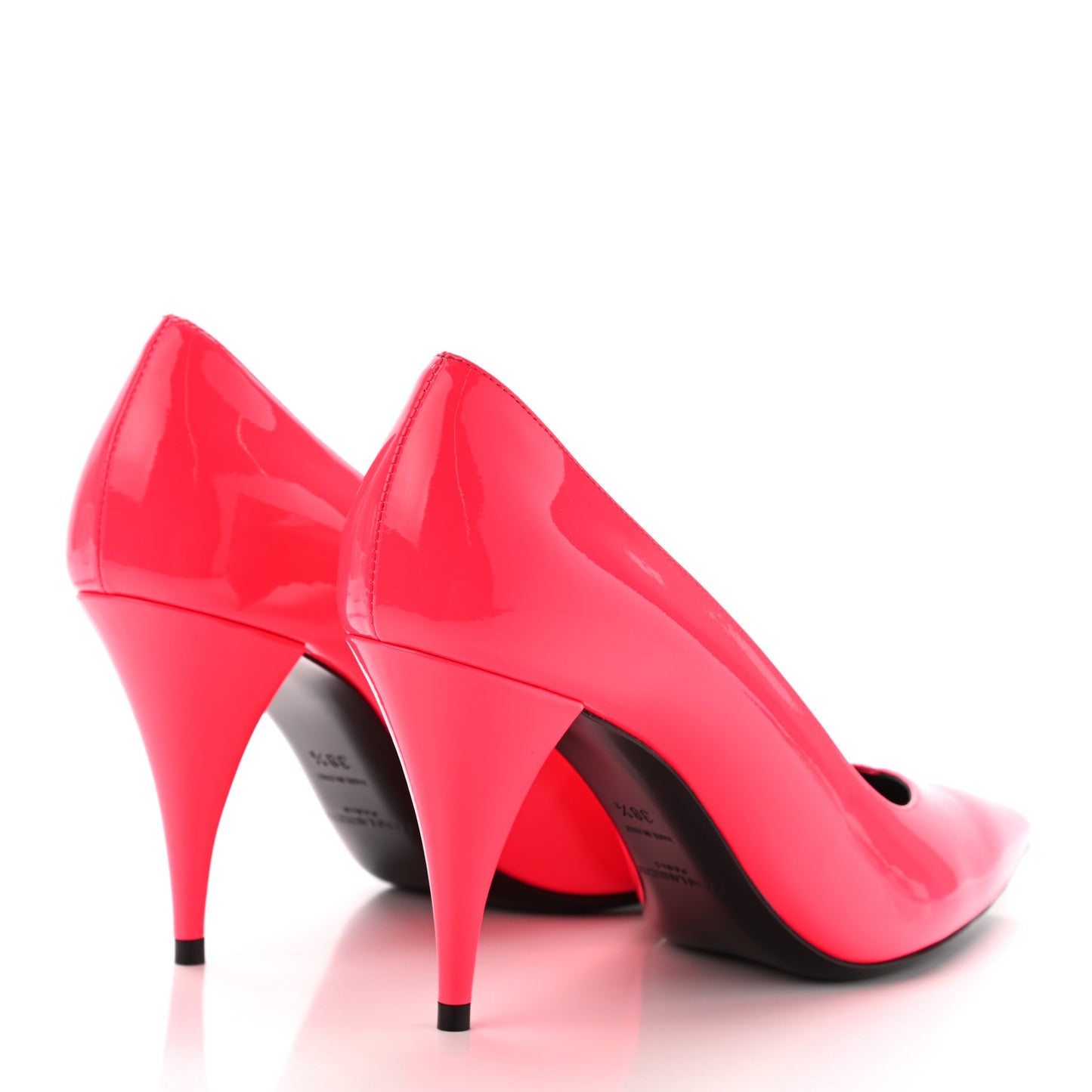Patent Calfskin Kiki 85 Pumps 38.5 Fuxia Fluo